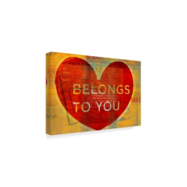 John W. Golden 'Heart Belongs' Canvas Art,22x32